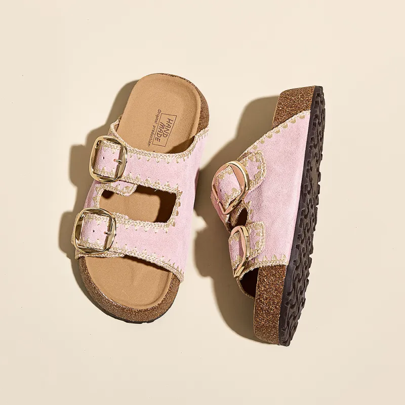 A Poinsettia Princess Slide Slippers Women's-4