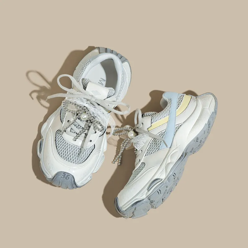 A Poinsettia Princess Cushioning, Wear Resistant Chunky Sneakers Women's-2