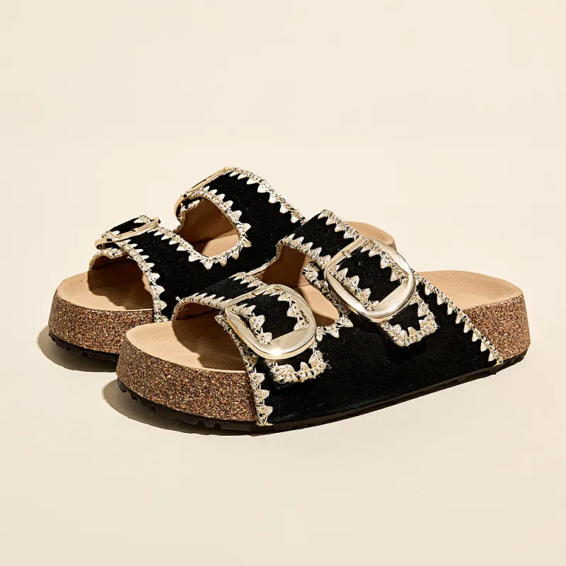 A Poinsettia Princess Slide Slippers Women's-7