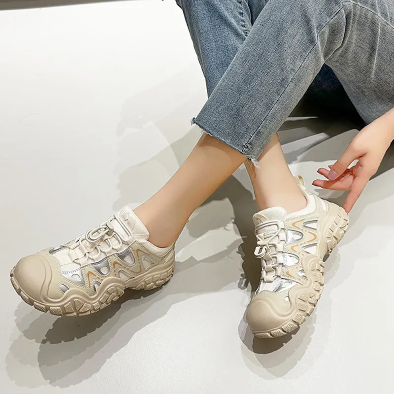 A Poinsettia Princess Cushioning Low Top Casual Shoes Women's Beige Yellow-1