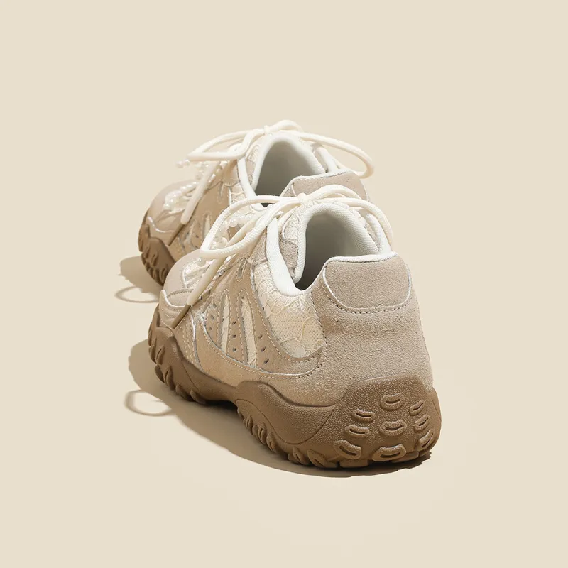 A Poinsettia Princess Slip Resistant Casual Shoes Women's Beige Yellow-4