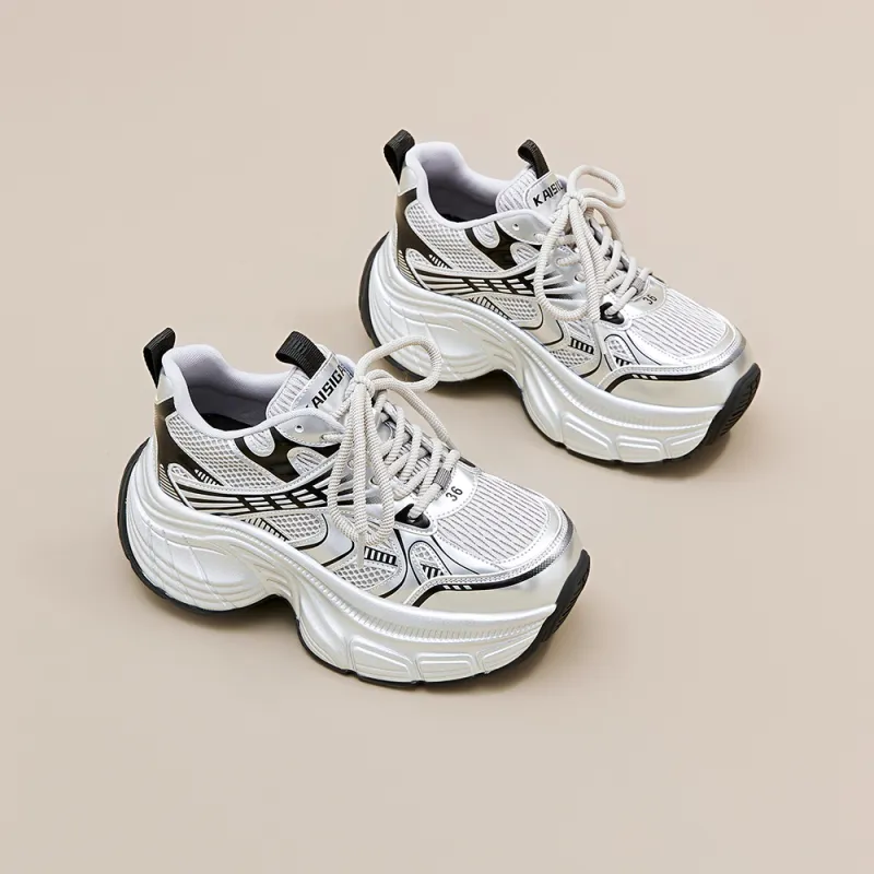 A Poinsettia Princess Low Top Chunky Sneakers Women's-4