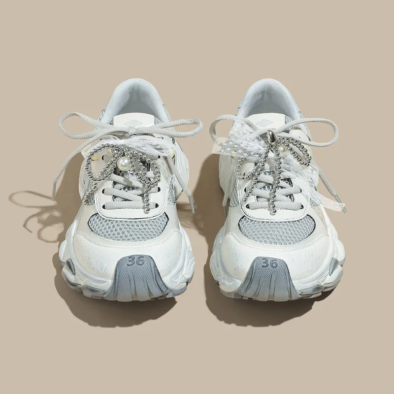 A Poinsettia Princess Cushioning, Wear Resistant Chunky Sneakers Women's-1
