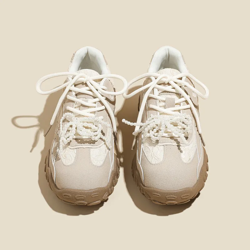 A Poinsettia Princess Slip Resistant Casual Shoes Women's Beige Yellow-1