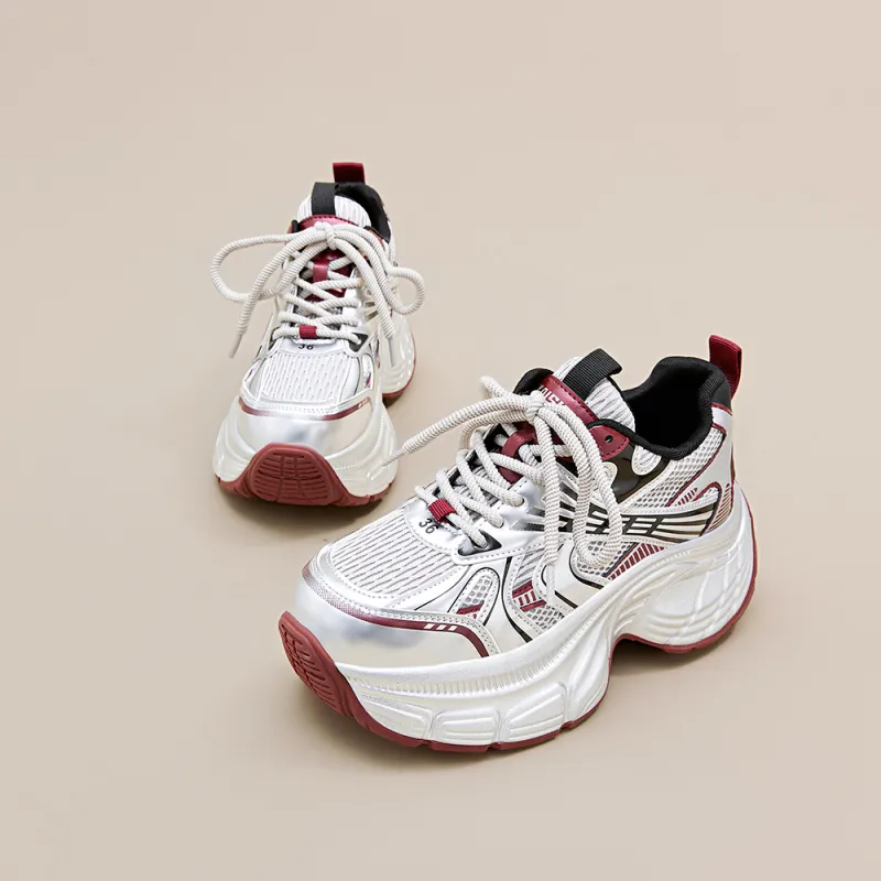 A Poinsettia Princess Low Top Chunky Sneakers Women's-8