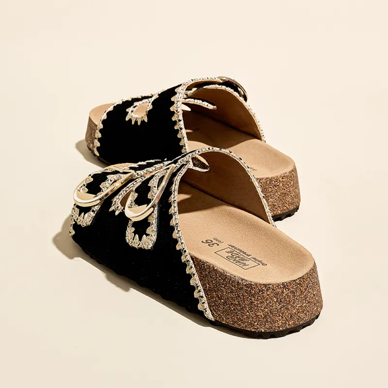 A Poinsettia Princess Slide Slippers Women's-8