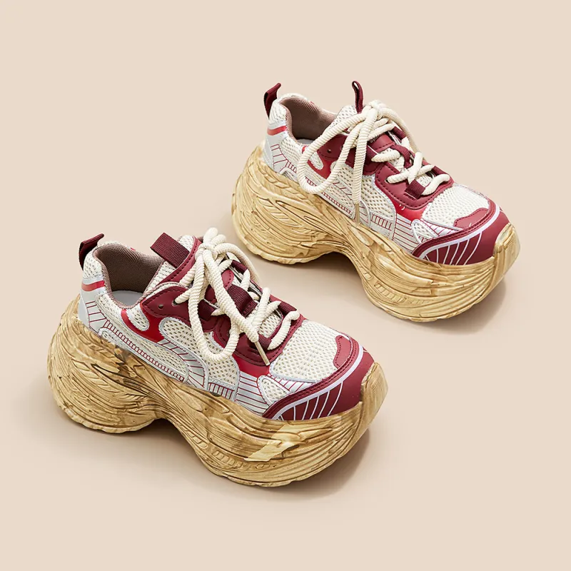 A Poinsettia Princess Low Top Chunky Sneakers Women's-7