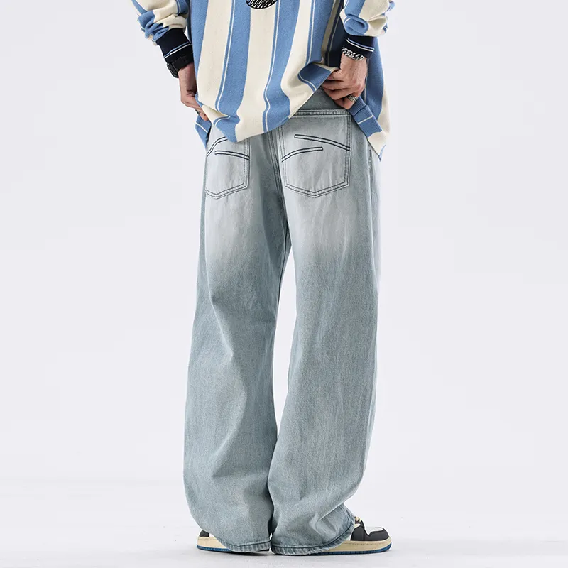 ZENGZHI Jeans Unisex Celestial Blue-5