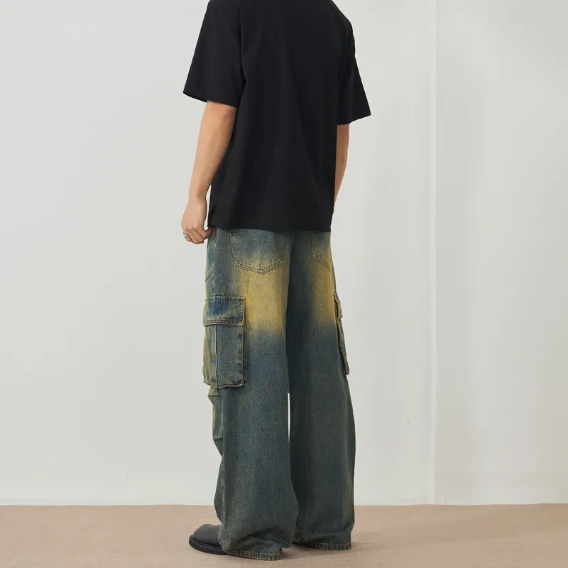 ZENGZHI Jeans Unisex Nostalgic Blue-4