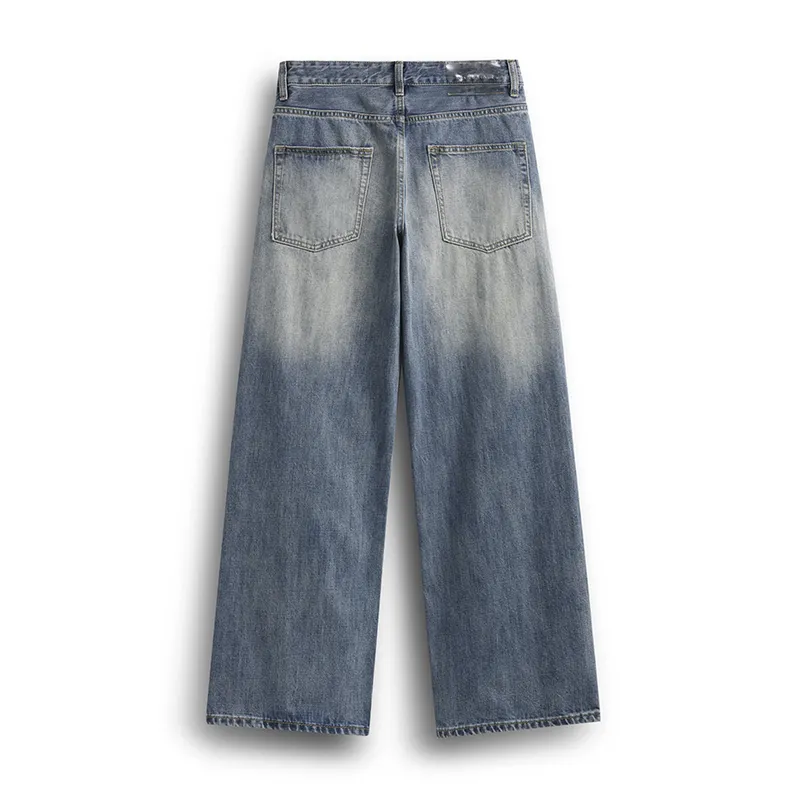 ZENGZHI Jeans Unisex Dirty Blue-1