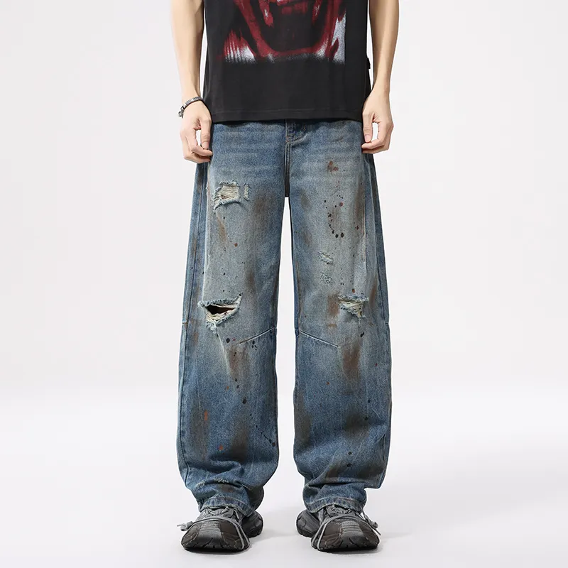 ZENGZHI Jeans Unisex Blue-2