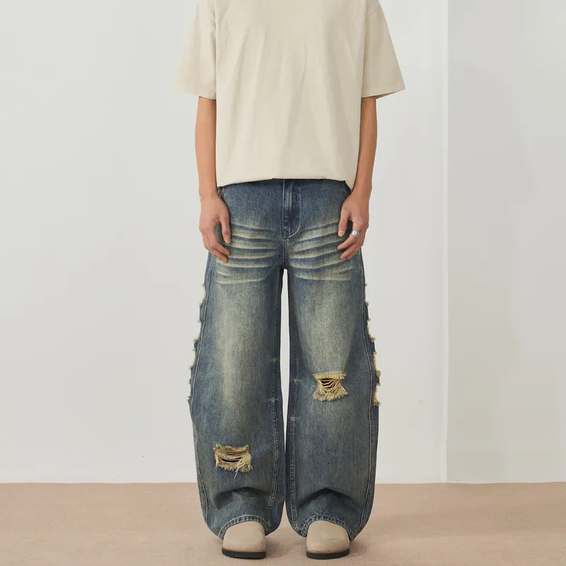 ZENGZHI Jeans Unisex Blue-2