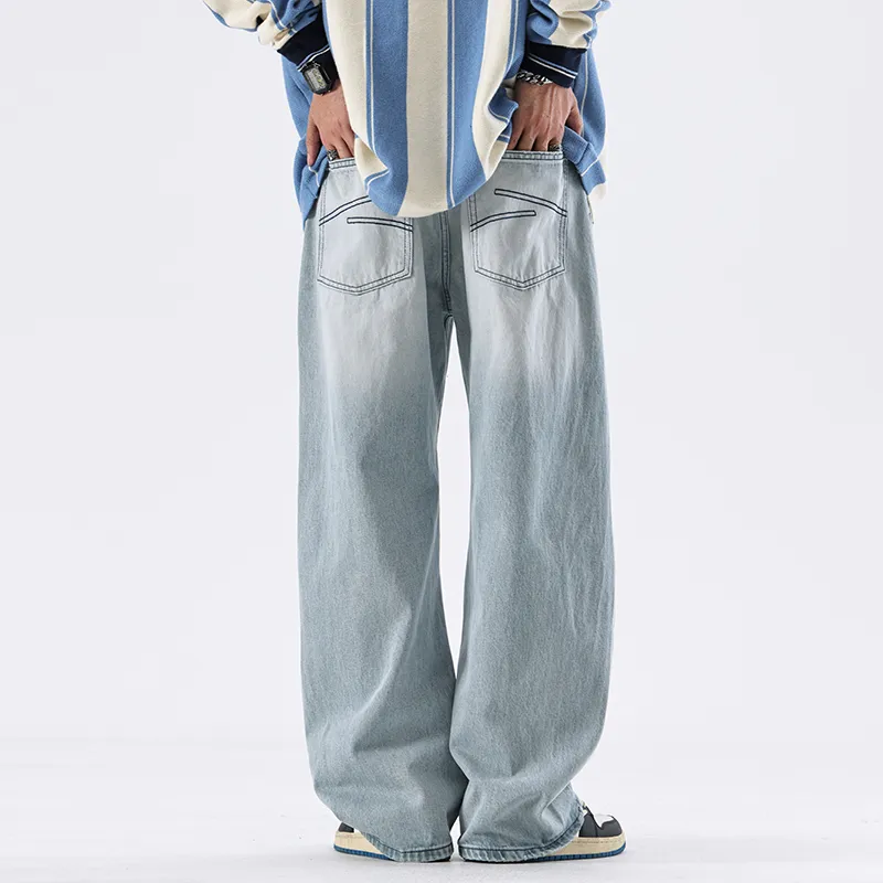 ZENGZHI Jeans Unisex Celestial Blue-4