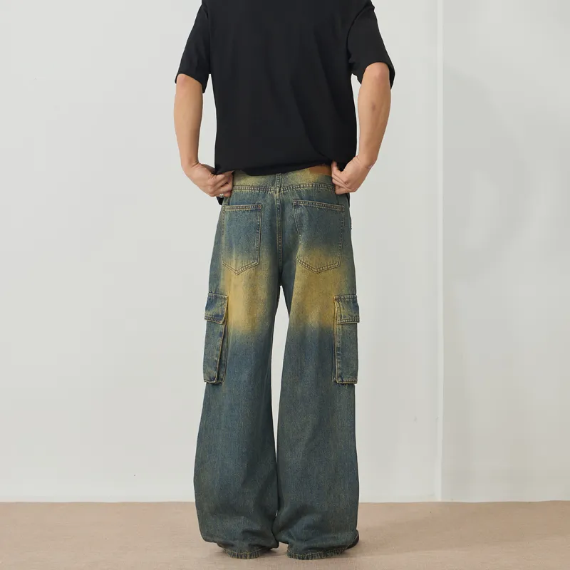 ZENGZHI Jeans Unisex Nostalgic Blue-5