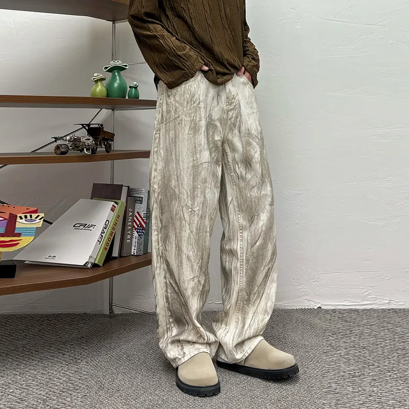 ZENGZHI Jeans Unisex White Distressed Pants-3