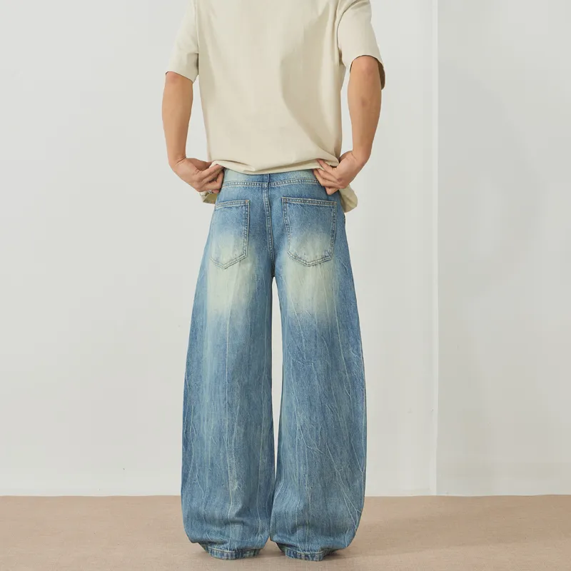 ZENGZHI Jeans Unisex Ice Blue-5