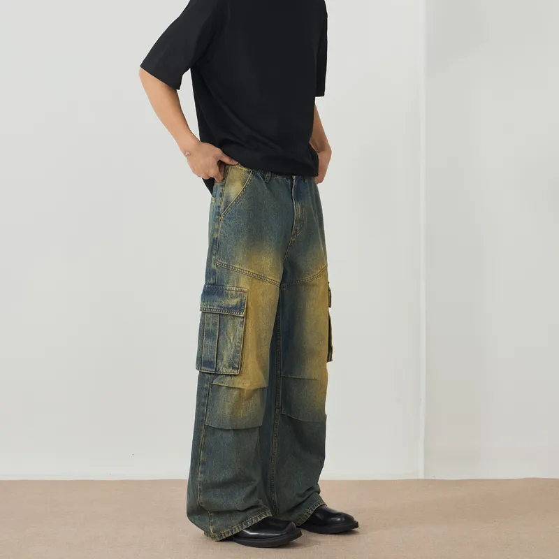 ZENGZHI Jeans Unisex Nostalgic Blue-3