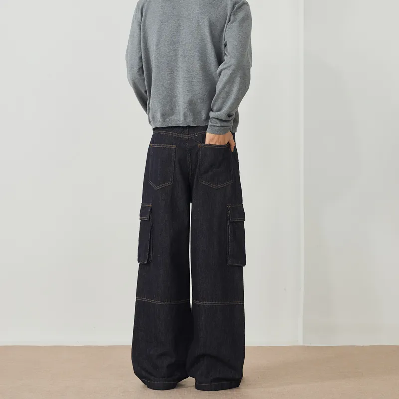 ZENGZHI Jeans Unisex Denim Blue-5
