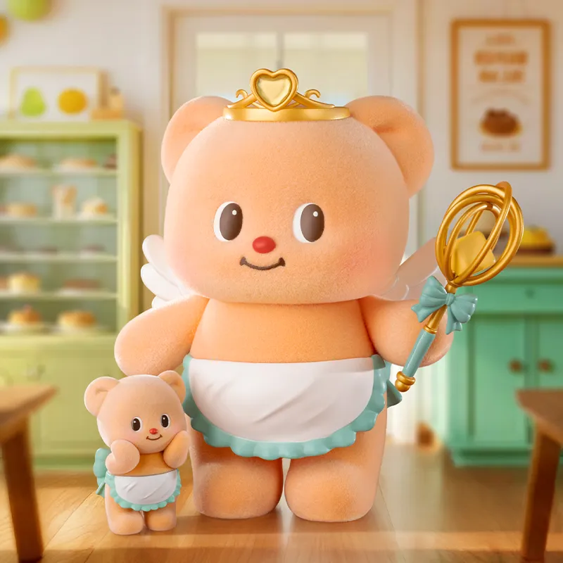 M&G SHOP Butter Bear Large Scale Figurine Cute Desktop Ornament Creative Chibi Figures 25cm-9