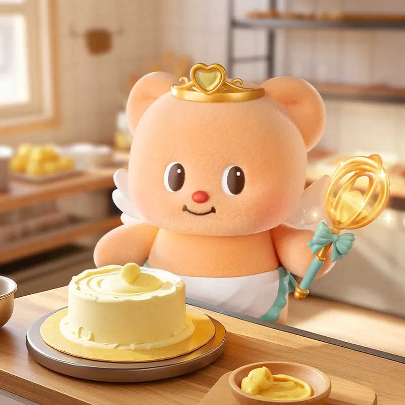 M&G SHOP Butter Bear Large Scale Figurine Cute Desktop Ornament Creative Chibi Figures 25cm-6