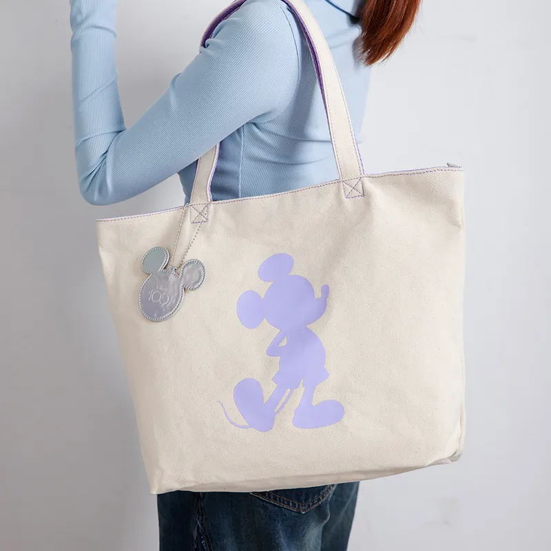 Disney Canvas Bag Tote Bag Shopping Bag Handbag Shoulder Bag Unisex-5