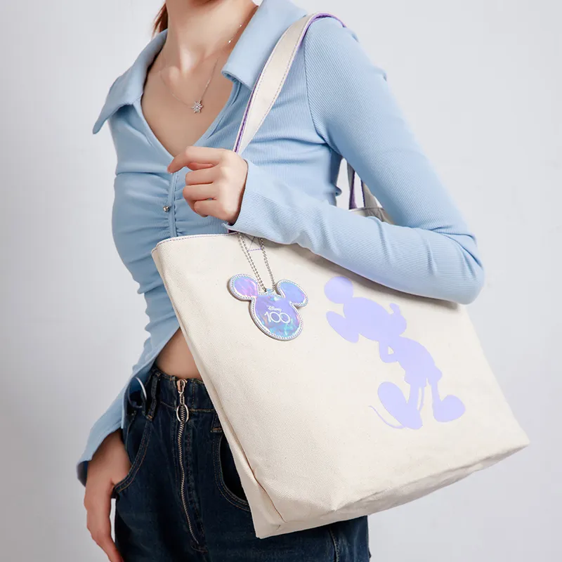 Disney Canvas Bag Tote Bag Shopping Bag Handbag Shoulder Bag Unisex-4