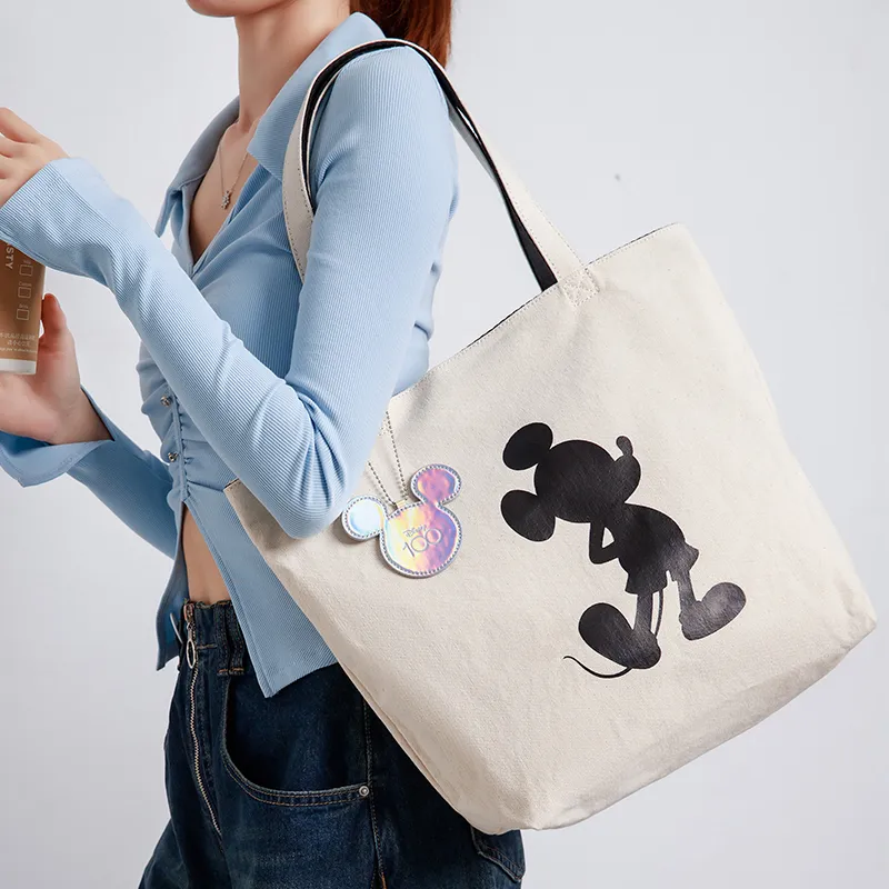 Disney Canvas Bag Tote Bag Shopping Bag Handbag Shoulder Bag Unisex-7