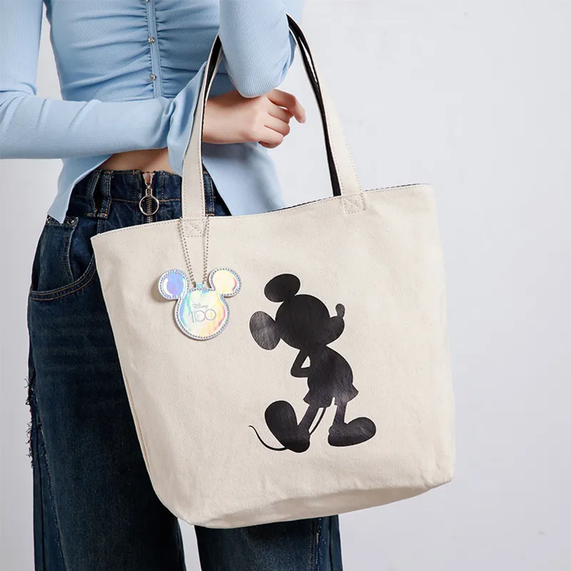 Disney Canvas Bag Tote Bag Shopping Bag Handbag Shoulder Bag Unisex-8