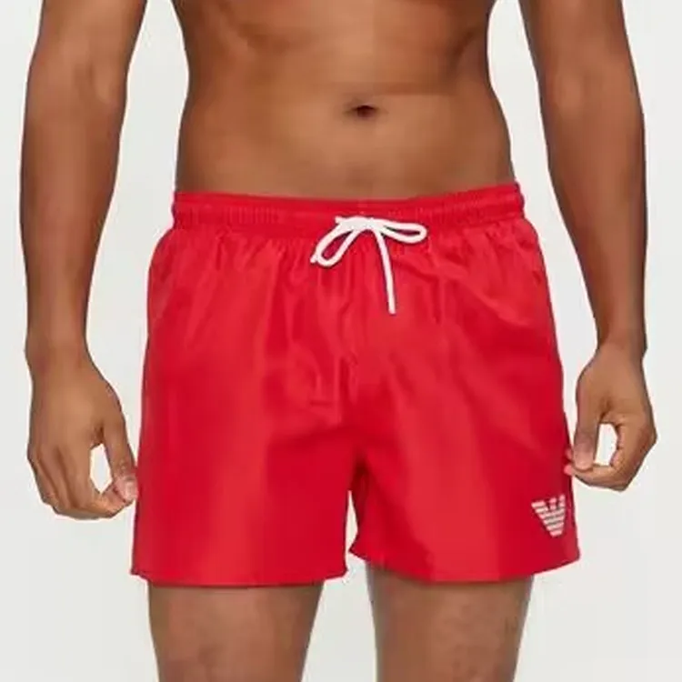 EMPORIO ARMANI SS24 Beach Shorts Men's Red-4