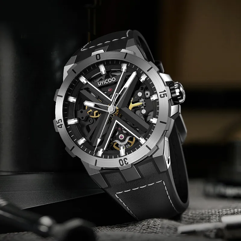 UYICOO X Collection Wrist Watch Automatic Mechanical Movement 42mm Purple Watch Dial Men's Watches-14