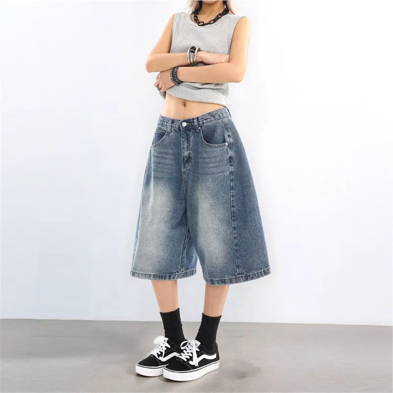 MEXICAN Denim Shorts Women's Blue-2