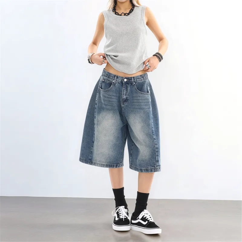MEXICAN Denim Shorts Women's Blue-4