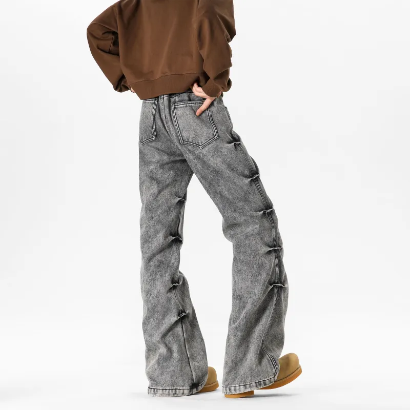 FALIAMS Jeans Unisex Black Gray Color-3