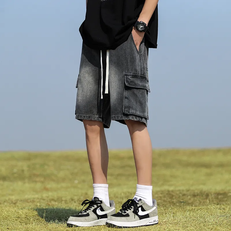 FALIAMS Denim Shorts Unisex-12