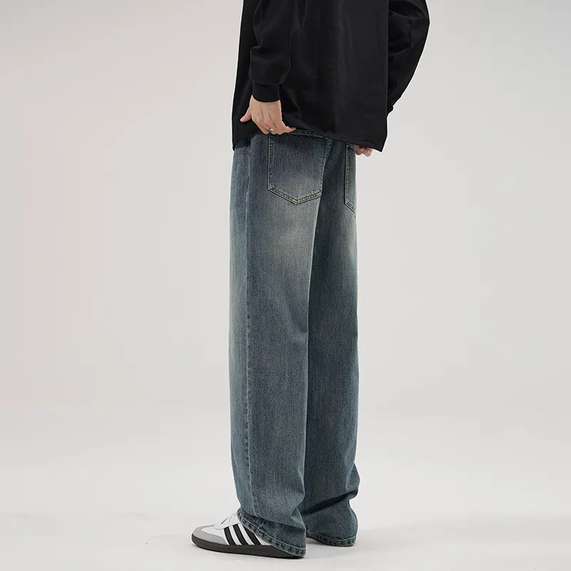 FALIAMS Jeans Men Vintage Blue-3
