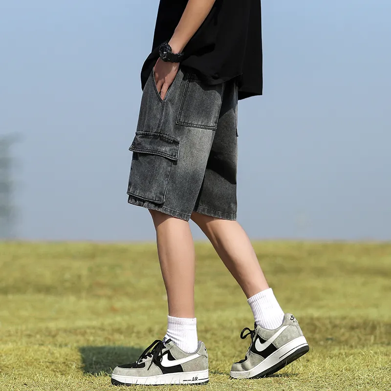 FALIAMS Denim Shorts Unisex-13