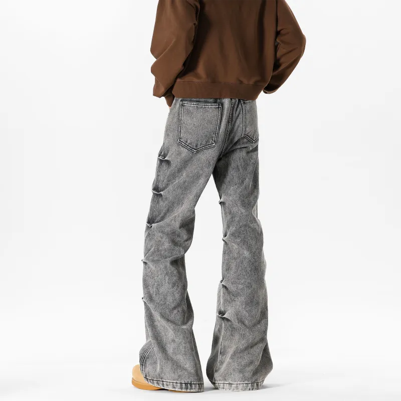 FALIAMS Jeans Unisex Black Gray Color-4