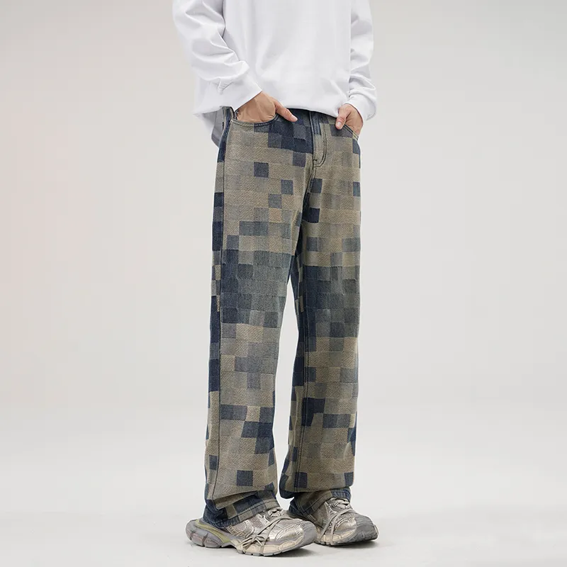 FALIAMS Jeans Men Vintage Blue-3