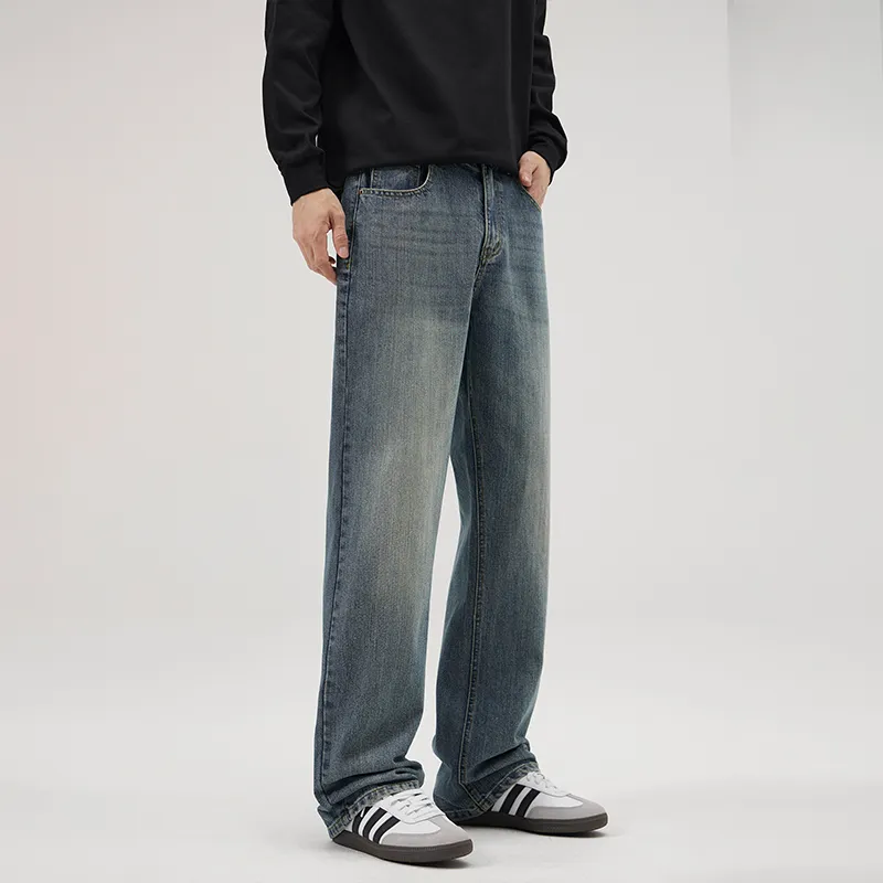 FALIAMS Jeans Men Vintage Blue-4