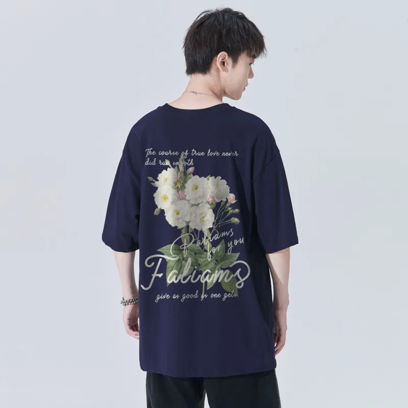 FALIAMS T Shirts Unisex Navy Blue-3