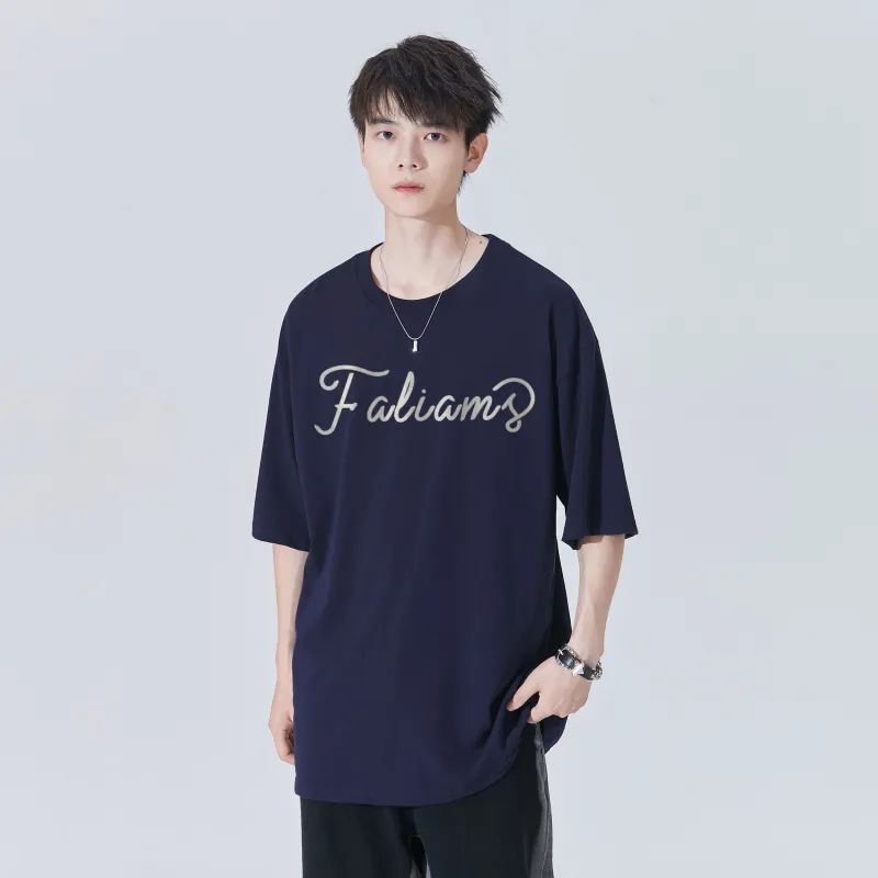 FALIAMS T Shirts Unisex Navy Blue-2