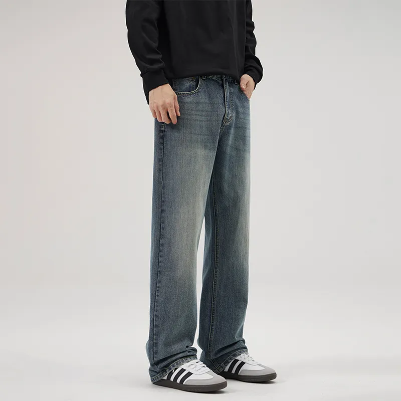 FALIAMS Jeans Men Vintage Blue-5