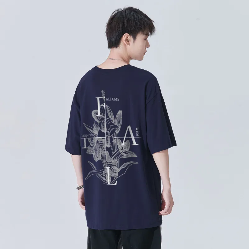 FALIAMS T Shirts Unisex Navy Blue-3