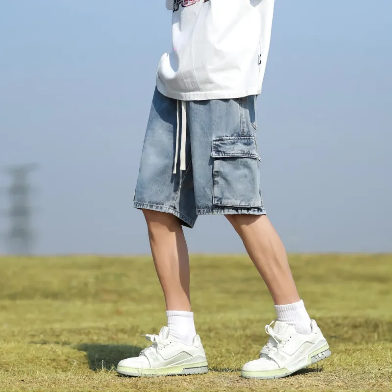 FALIAMS Denim Shorts Unisex-4