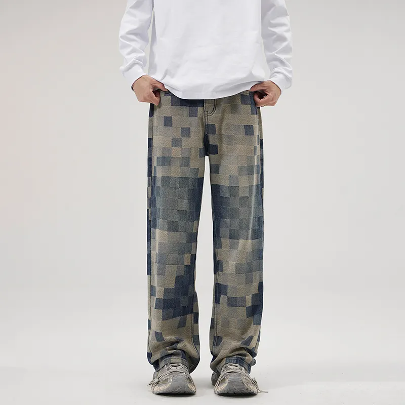 FALIAMS Jeans Men Vintage Blue-1