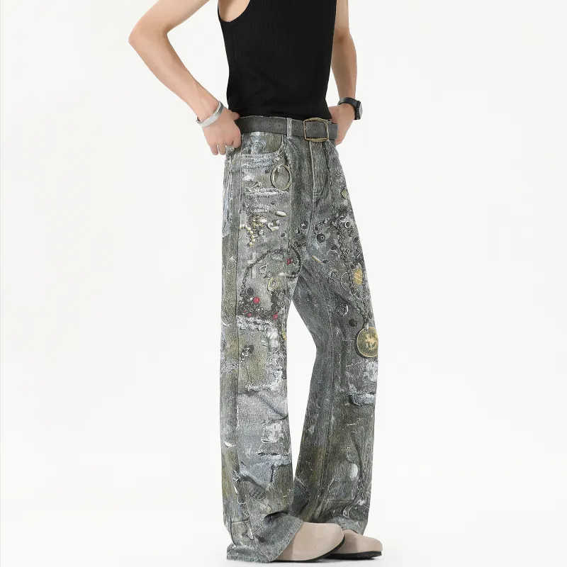 FALIAMS Jeans Unisex Gray-1