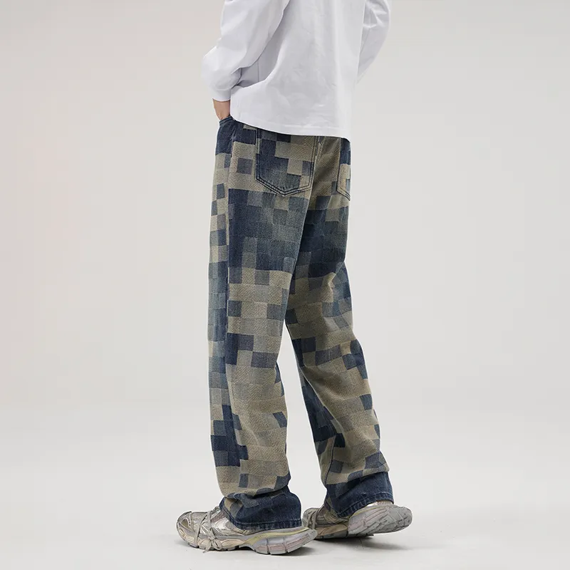 FALIAMS Jeans Men Vintage Blue-5