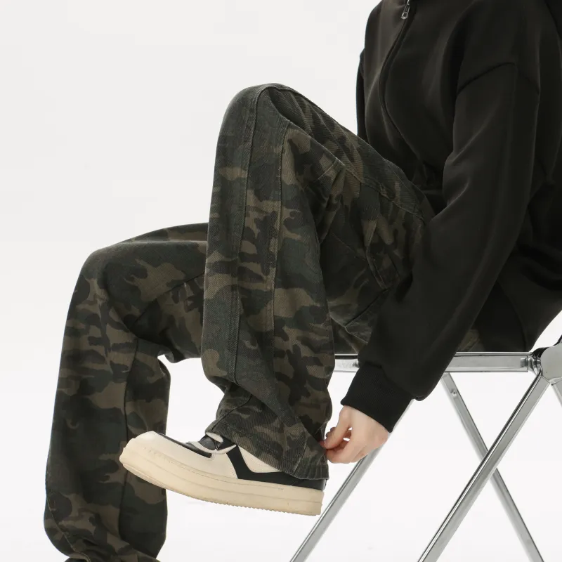 TESTUNG Jeans Unisex Classic Camouflage Tone-3
