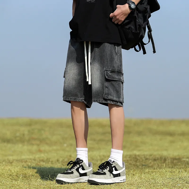 FALIAMS Denim Shorts Unisex-14