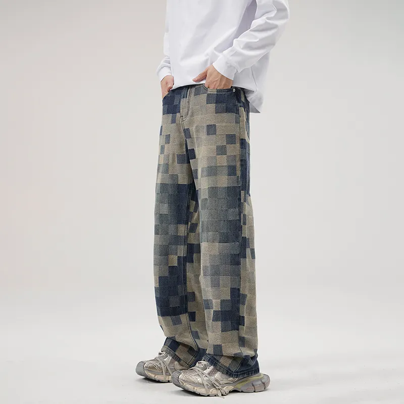 FALIAMS Jeans Men Vintage Blue-4